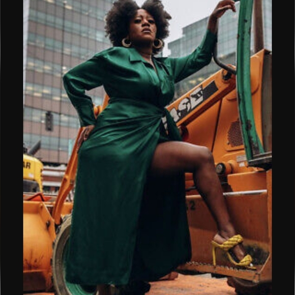 Zara Dresses & Skirts - NWT Zara Long Green Shirt Dress, Size S